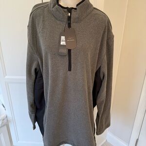 Men's Greg Norman Gray Sweater with Black Accents